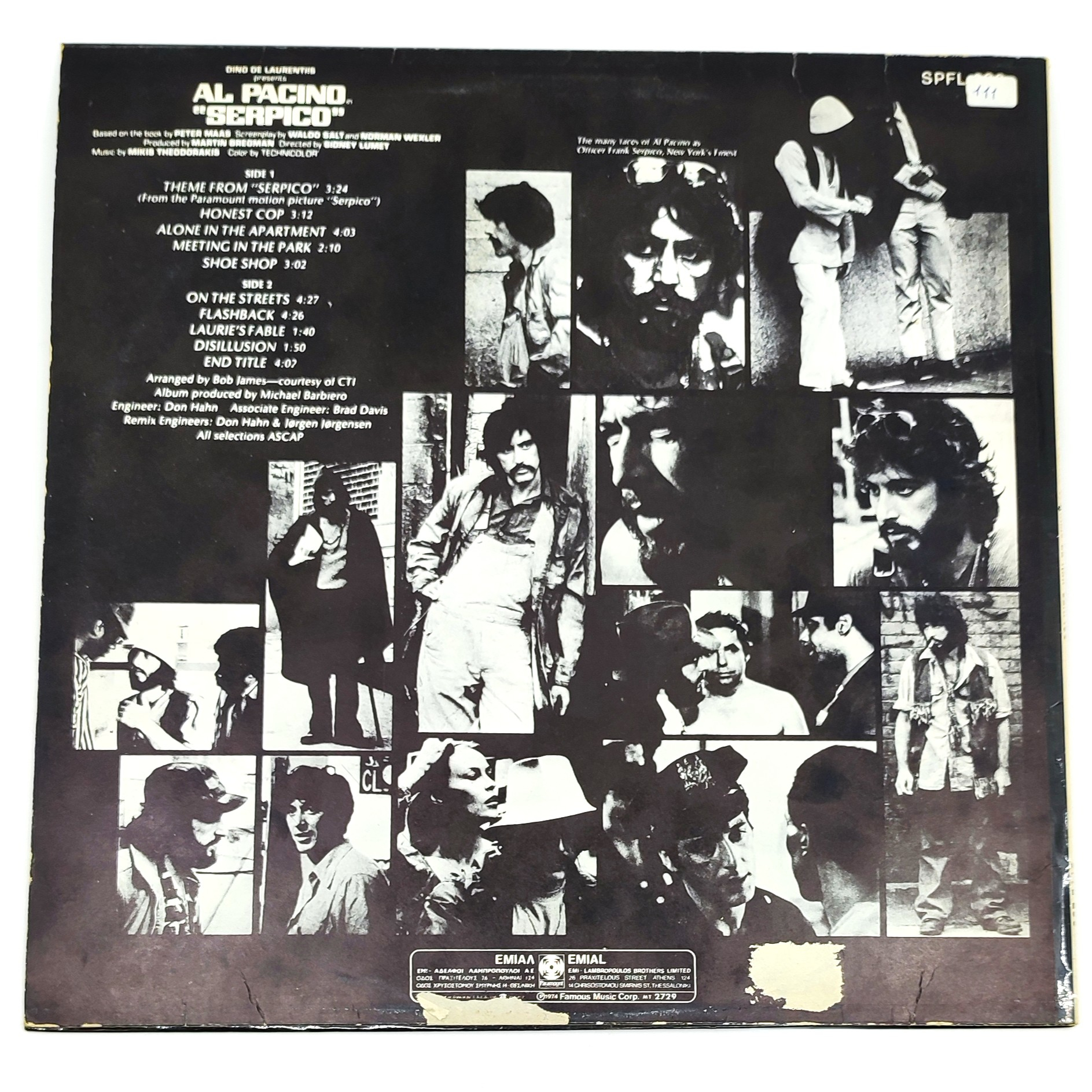 Vinyle Mikis Theodorakis – Serpico (Bande Originale du Film) Bon état - Vue 2 - 